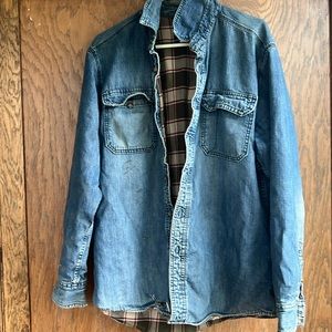 Eddie Bauer Sz Men’s Large Denim/Flannel
